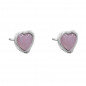 Preview: Pink Heart Crystal Ear Studs