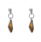 Preview: Creole Earrings Cognac Crystal Pendant