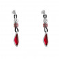 Preview: Pendientes de cuero cristal murano rosado