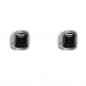 Preview: Pendientes cristal cuadrado negro