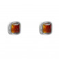 Preview: Pendientes cristal cuadrado cognac