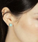 Preview: Boucles d'oreilles verre carree turquoise