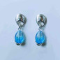 Preview: Pendientes ovalados perla de Murano azul