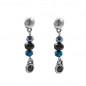 Preview: Boucles d'oreilles perles noir bleu