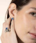 Preview: Clous Argent Cristal Swarovski Rouge