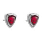 Preview: Silver Ear Studs Red Swarovski Crystal