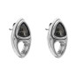Preview: Pendientes eslabones plata cristal gris
