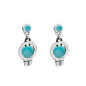 Preview: Blue Murano glass circle earrings