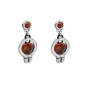 Preview: Brown Murano glass circle earrings