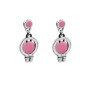 Preview: Pink Murano glass circle earrings