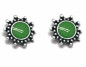 Preview: Green Stud earrings in a flower shape
