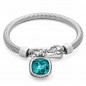 Preview: Snake chain bracelet blue turquoise blue pendant