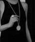 Preview: Collar con medallón de plata de cadena gruesa