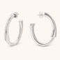 Preview: Open Creole Earrings Silver