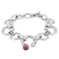 Preview: Gliederarmband austauschbare rosa Kugelperle