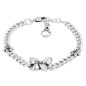 Preview: Rosa Kristall Schmetterlings Charm Armband