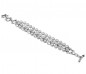 Preview: Pulsera 3 hileras perlas argent