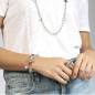 Preview: Colorful double Silver stretch bracelet