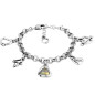 Preview: Bracelet Argent Breloques Cristal Multicouleur