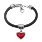Preview: Bracelet Cuir Coeur Rouge