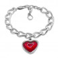 Preview: Chain bracelet red heart pendant
