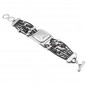 Preview: arge bracelet breloque carrées argent