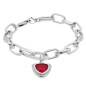 Preview: Pulsera cadena colgante cristal Swarovski rojo