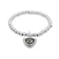 Preview: Bracelet Elastique Perles Pendentif Grise