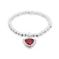 Preview: Bracelet Elastique Perles Pendentif Rouge