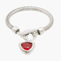 Preview: Pulsera cadena de serpiente colgante rojo