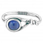 Preview: Bracelet cabochon rond résine bleue