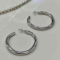 Preview: Big, open hoop silver earrings
