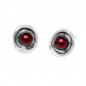 Preview: Round pearl stud earrings bordeaux