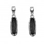 Preview: Long Oval Black Crystal Earrings