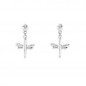 Preview: Silver earrings dragonfly shape