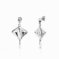 Preview: Fish Pendant Silver Earrings