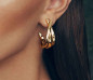 Preview: Pendientes curvado en oro