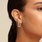 Preview: Edgy Rectangular Silver Earrings