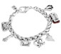 Preview: Silberglieder Bettelarmband Gluecks Anhaengern
