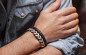 Preview: Leather bracelet round silver coins