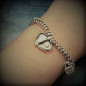 Preview: Silver Pearl Heart Bracelet