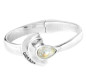 Preview: Silver cuff bracelet white Swarovski crystal