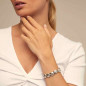 Preview: Bracelet en cuir avec perles d'argent