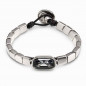 Preview: Silver Beads Bracelet Gray Crystal