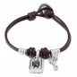 Preview: Key Charm Leather Bracelet