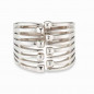 Preview: Silver cuff bracelet with spring