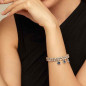 Preview: Pearl Bracelet Three Blue Pendants