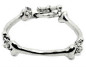 Preview: Bracelet manchette argent forme os