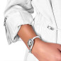 Preview: Brazalete Rigido Abierto Perla Plata