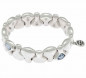 Preview: Four crystal silver beaded Bracelet with crystal